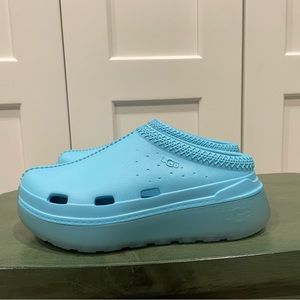 New Ugg Tasman Sport Slip On Platform Mules Blue Size 1 1136525K